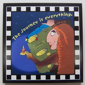"The Journey is Everything" Decorative Wooden Sign